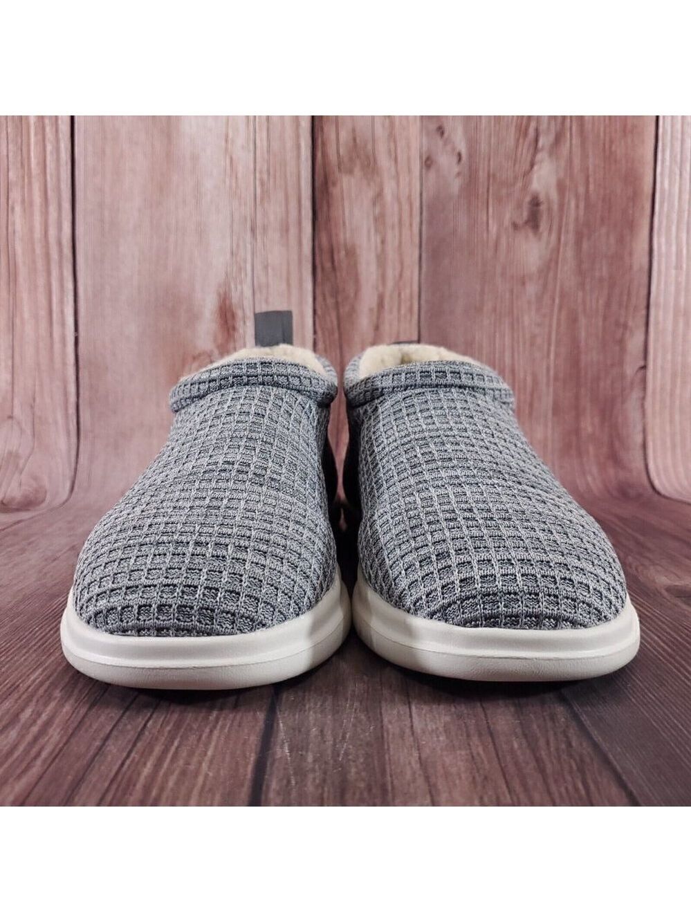 Lusso Cloud Unisex M8 W10 Guru Sherp Gray Waffle Chukka Slip On Slippers Shoes - Picture 5 of 16